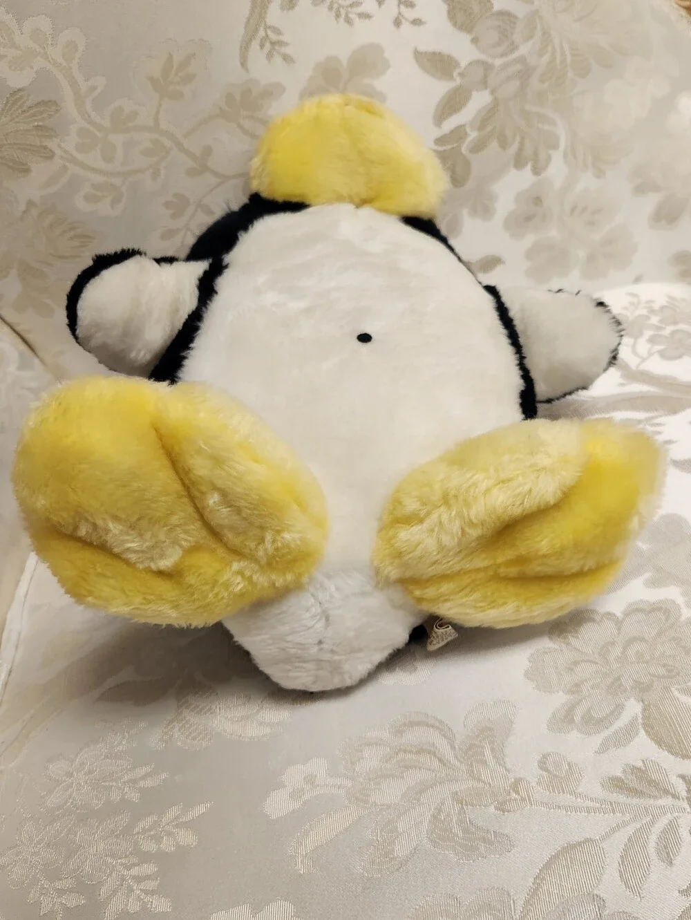 Applause Vintage Penguin Stuffed Plush Black White Yellow RARE!
